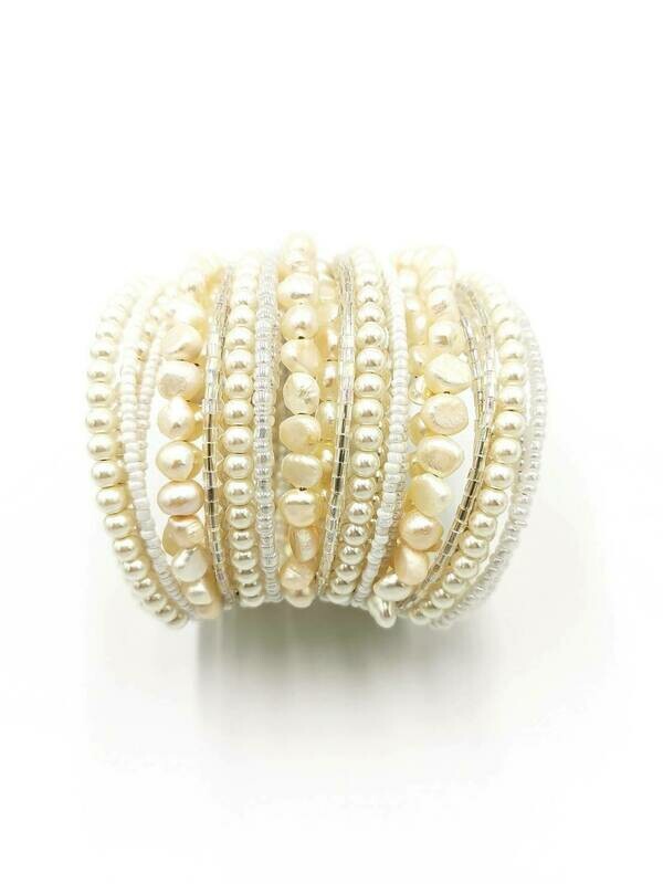Dazzling Yellow Fresh Water Pearl Beaded Bracelet