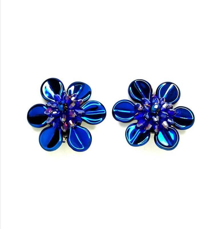Green Gleams Button Earrings