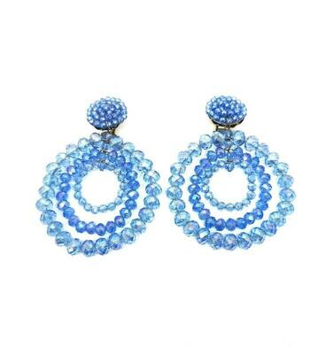 Orange Crystal Drop Earrings