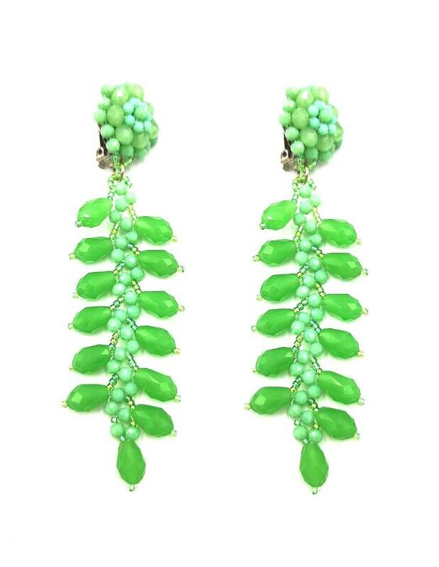 Crystals Columns Dangle Earrings