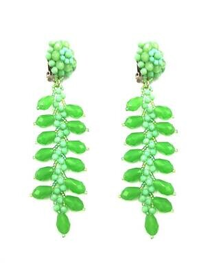 Crystals Columns Dangle Earrings