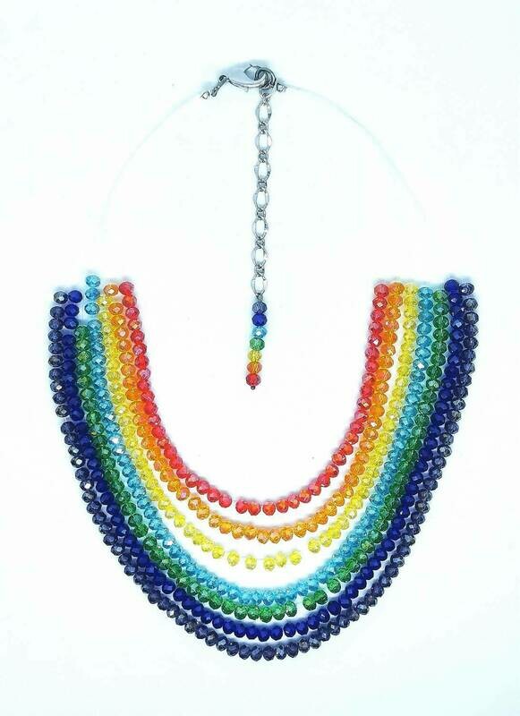 Rainbow Necklace In Support of Worldwide Health Workers !