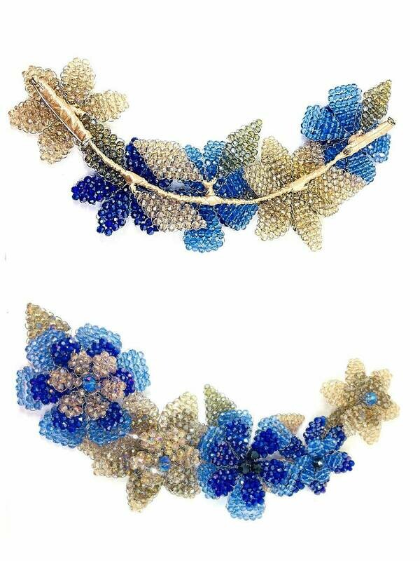 Crystal Floral Brooch