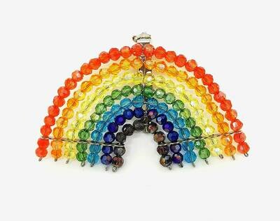 Rainbow Brooch In Support of Worldwide Health Workers !