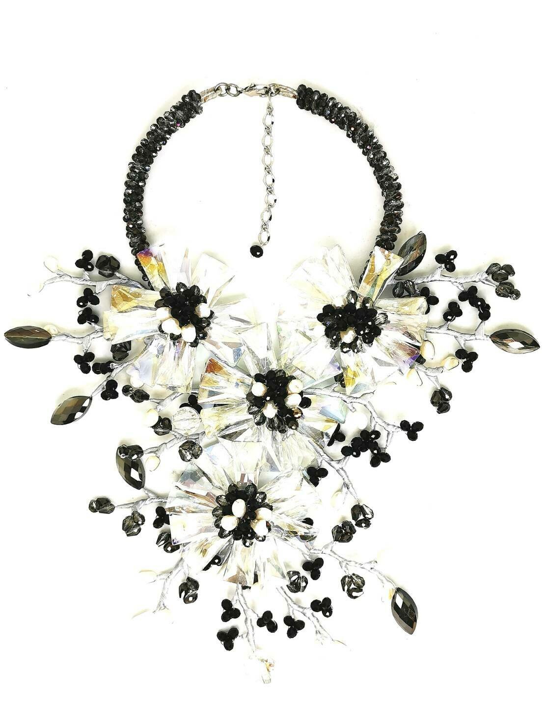 Monochrome Majesty Statement Necklace