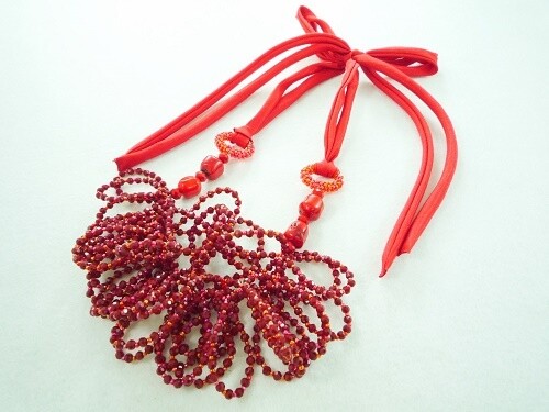 Roses Are Red Statement Necklace
