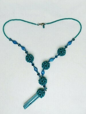 Tantalizing Teal Crystal Necklace