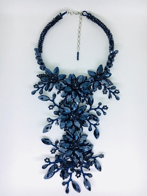Beautiful Blue Garden Necklace