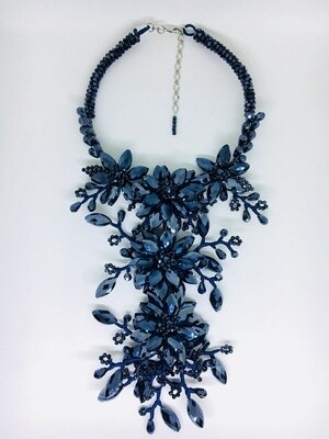 Beautiful Blue Garden Necklace
