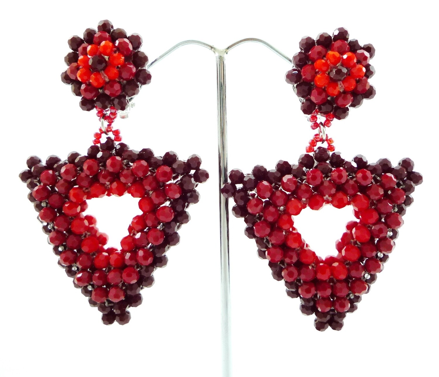 Red and Racy Dangle Earrings