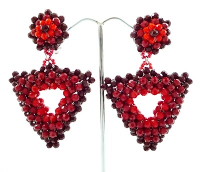 Red and Racy Dangle Earrings