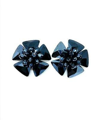 Blooming Blue Crystal Earrings