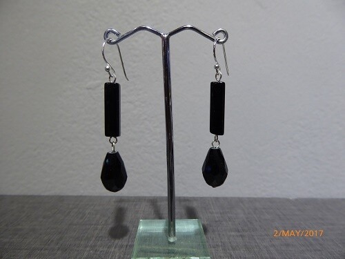 Black Tie Dangle Earrings