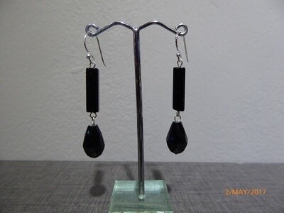 Black Tie Dangle Earrings