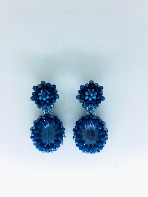 Ocean Waves Crystal Earrings