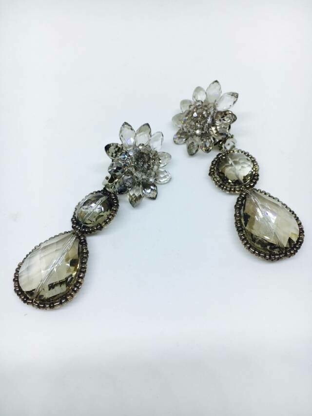 Victorian Lace Crystal Earrings