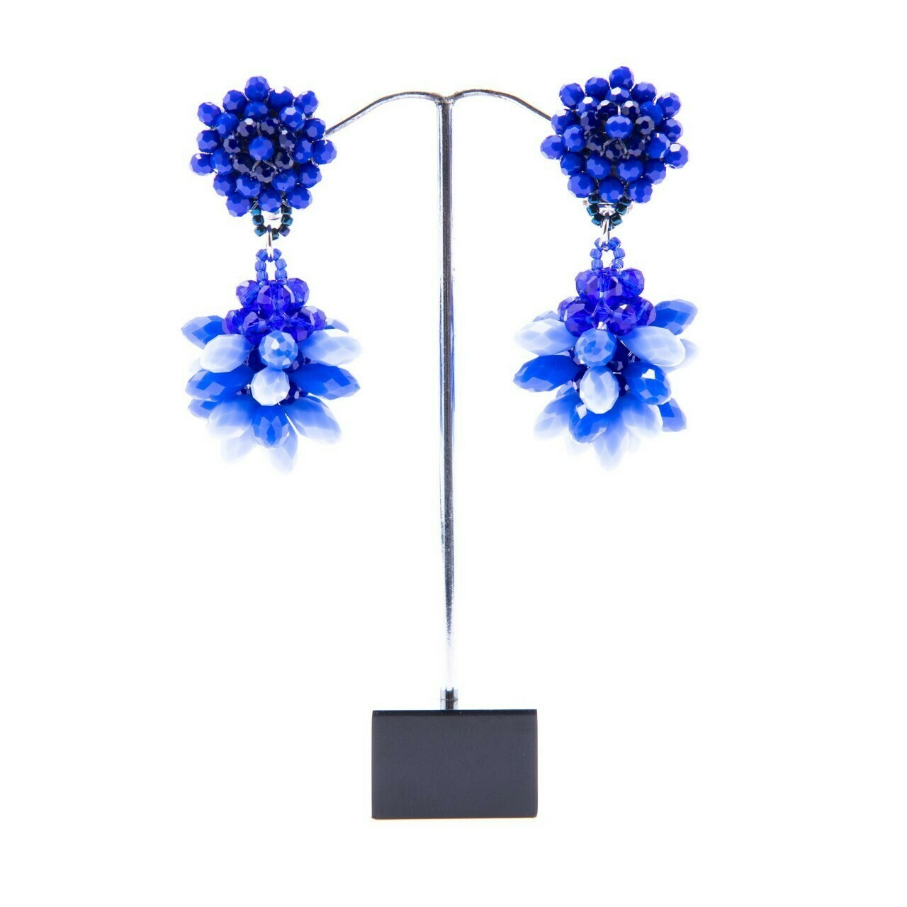 Cobalt Blue Crystal Earrings