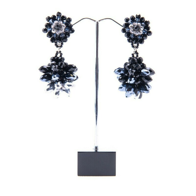 Cobalt Blue Crystal Earrings