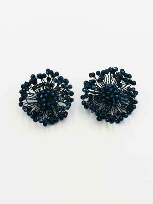 Deep Blue Crystal Earrings