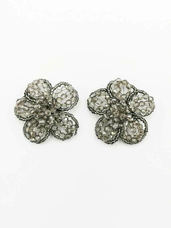 Electric Blue Floral Earrings