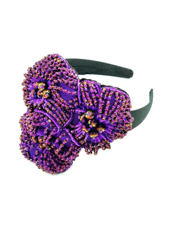 Purple Posies Hair Accessory