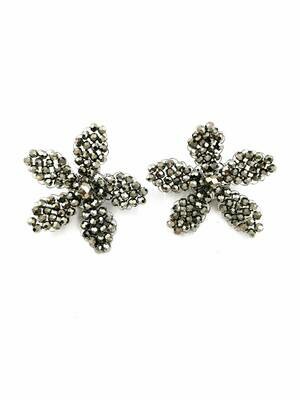 Golden Aura Flower Earrings