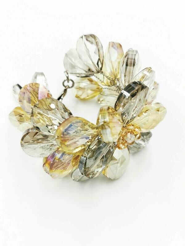 Glamorous Gold Crystal Bracelet