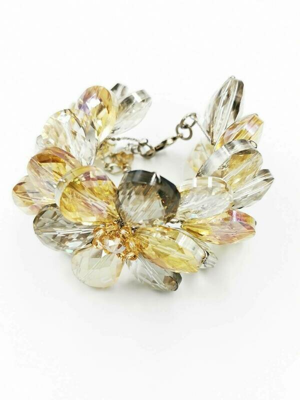 Glamorous Gold Crystal Bracelet