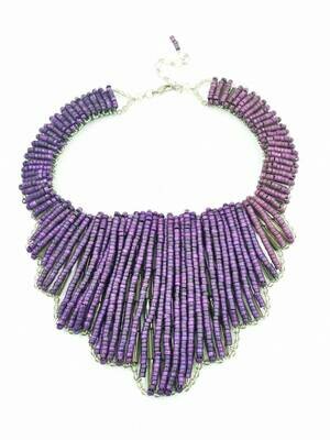 Racy Purple Bib Necklace