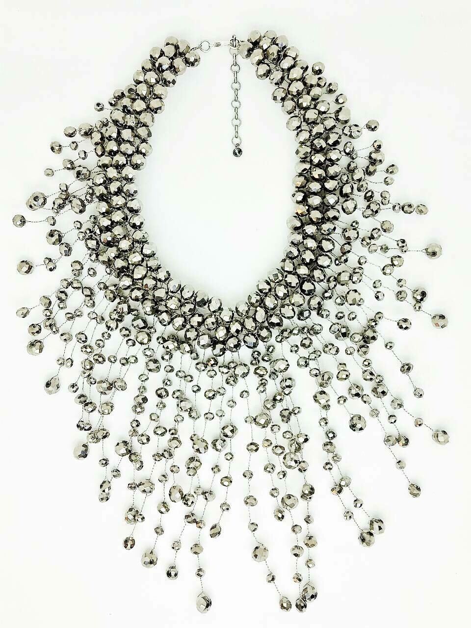Grey Glamorama Statement Necklace