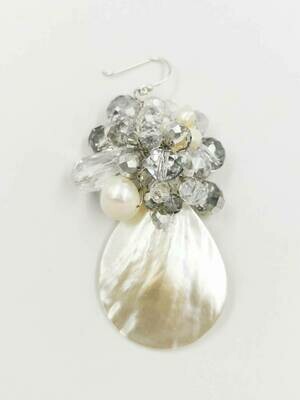 Mother of Pearl Cluster Earrings