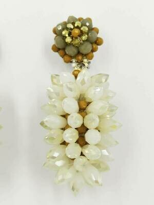 Amber &amp; Orange Crystal Earrings