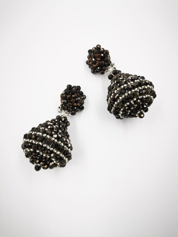 Green Sparkle Dangle Earrings