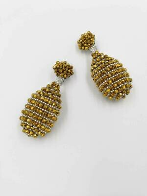 Golden Glitz and Glam Earrings