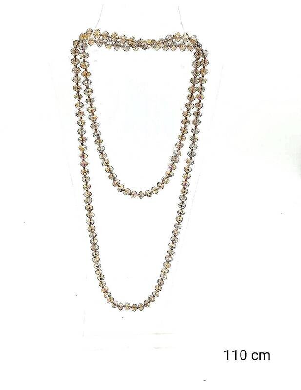 Crystal Necklace  110 cm End to End