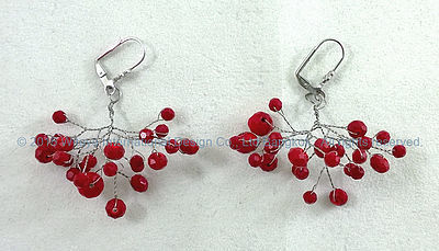 Deep Red Earrings