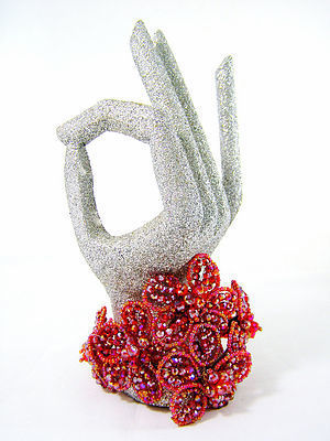 Radiant Red Floral Crystal Bracelet