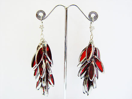 Autumn Red Leaves Earrings