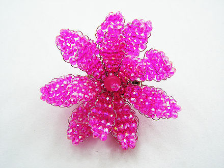 Raspberry Radiance Brooch