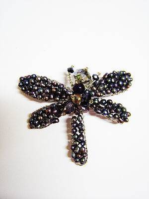 Rainbow Dragonfly Brooch