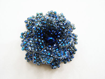 Boldly Blue Crystal Brooch