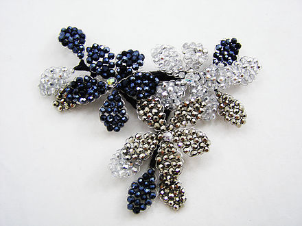 Nautical Navy Crystal Brooch