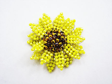 Golden Sunray Brooch