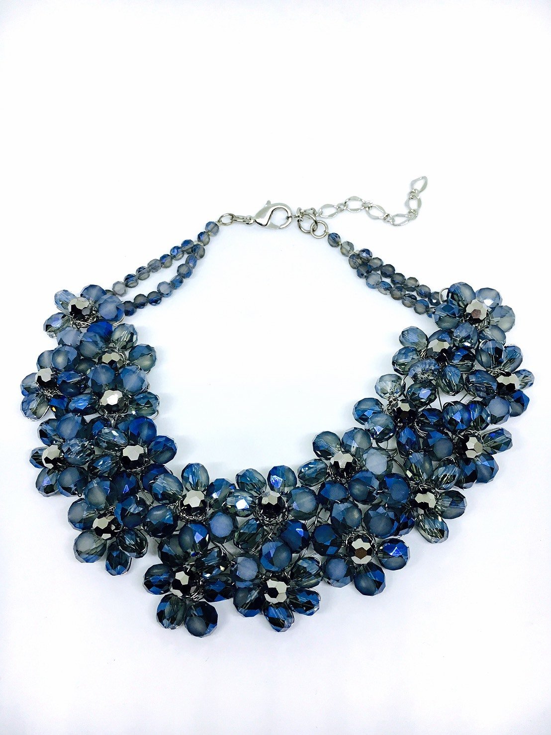Blue Bouquet Statement Necklace