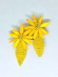 Pineapple Yellow Drop Earrings