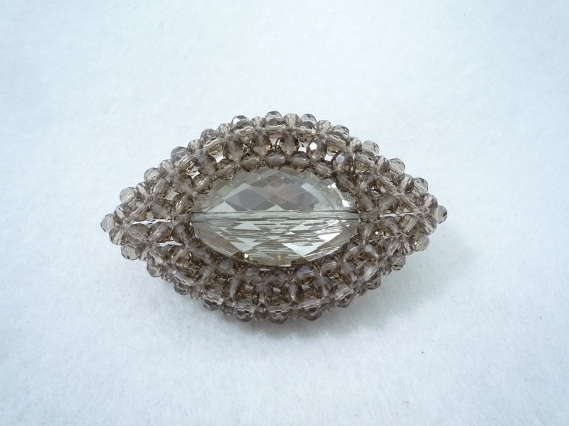 Philomena Beaded Crystal Brooch