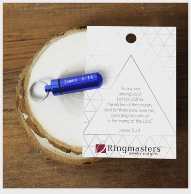 Aluminium Oil Vial James 5: 14 (Blue)