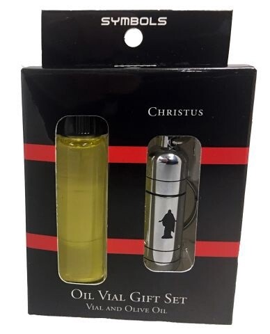 Engraved Christus Oil Vial Gift Set