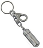 Oil Vial Keychain Satin Chrome