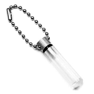 Silver See-Thru Oil Vial